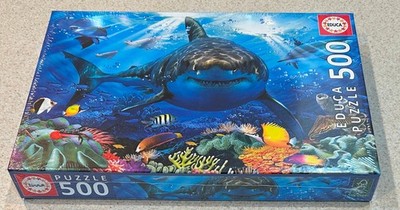GREAT WHITE SHARK (Educa) -- 500 Piece Jigsaw Puzzle -- SEALED