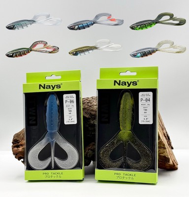 Nays TWN 60 6 Inch (15,25cm) 34g Doppelschwanz Twister 8 Farben Gummiköder DA