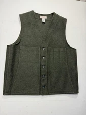 vintage filson mackinaw Wool Vest 44 (lg) Forest Green Excellent Condition (E)