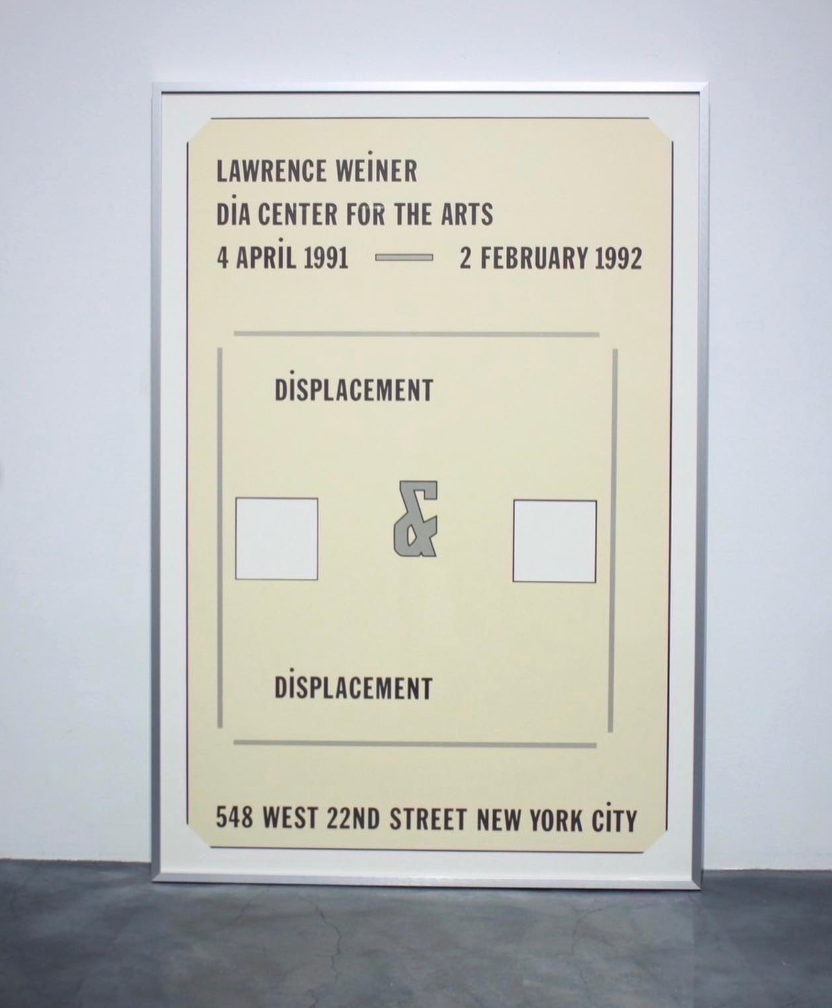 Lawrence Weiner 1992 Dia Center for the Arts Exhibition Poster H