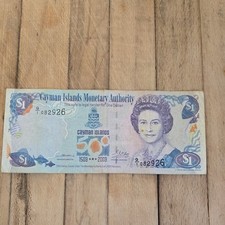 CAYMAN ISLANDS 1 DOLLAR Elizabeth II C Series 2001; One Signature Used