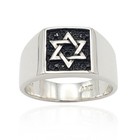 Star of David Men's 925 Sterling Silver Ring 6 to 14 #R2307 — photo 2