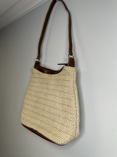 Bolso de Hombro Jenny Buchanan Bolso de Mano Tejido de Paja Vintage #1 - Imagen 3 de 18