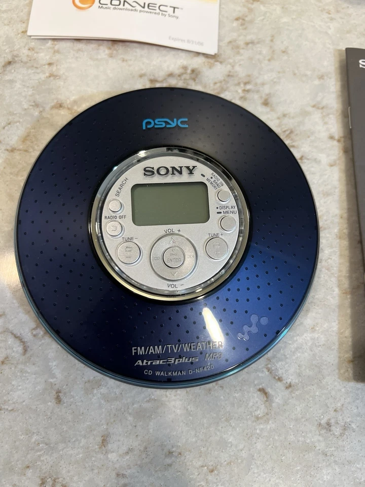 Sony PSYC D-NF420 Atrac3Plus CD MP3 Walkman AM FM TV Weather Radio Works - Image 2 of 4