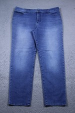 Bandolino Mandie Slim Jeans Womens 14 Blue Denim Straight Leg Stretch Classic