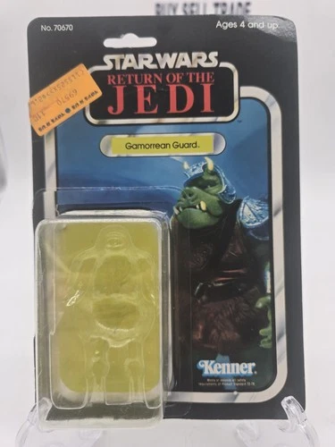 Star Wars ROTJ GAMORREAN GUARD Card Back 3 W/Attached Clear Bubble  INNER TRAY