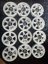 Group 12x 100ft 16mm Film Kodak white plastic reels / spools  100' movie reels