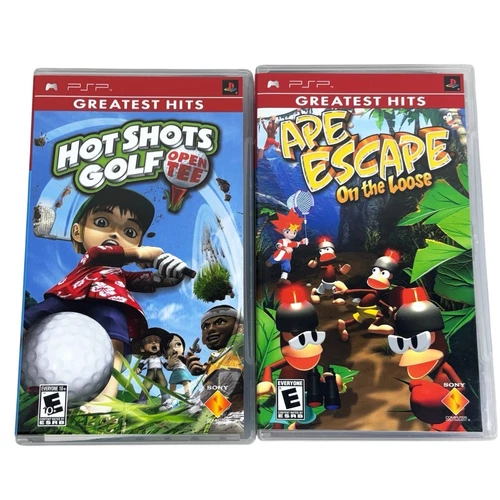 Ape Escape: On the Loose & Hot Shots Golf Greatest Hits Complete w/ Manual Games