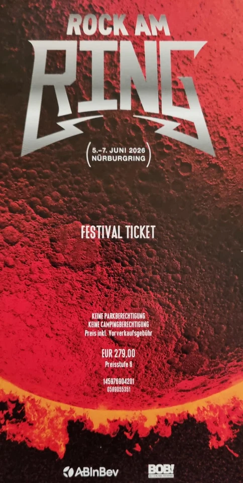 Rock am Ring 2026 Festival Tickets 05.06. - 07.06.26 RAR Nürburgring Karten