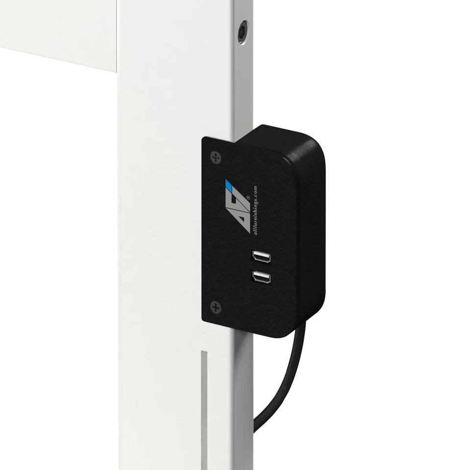 , Cabecero Madison Twin Panel Madera Maciza con Cargador Accesible, Blanco Foto 3 de 3