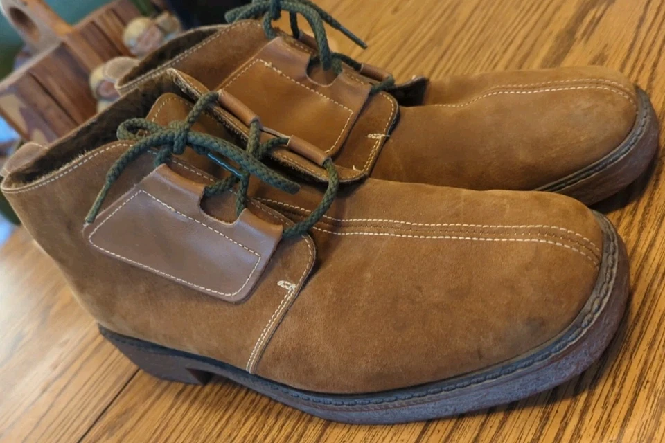 Bota de Colección Hush Puppies Para Hombres 12 W Ancho Marrón Gamuza Cuero Forrada Sherpa   Foto 3 de 4