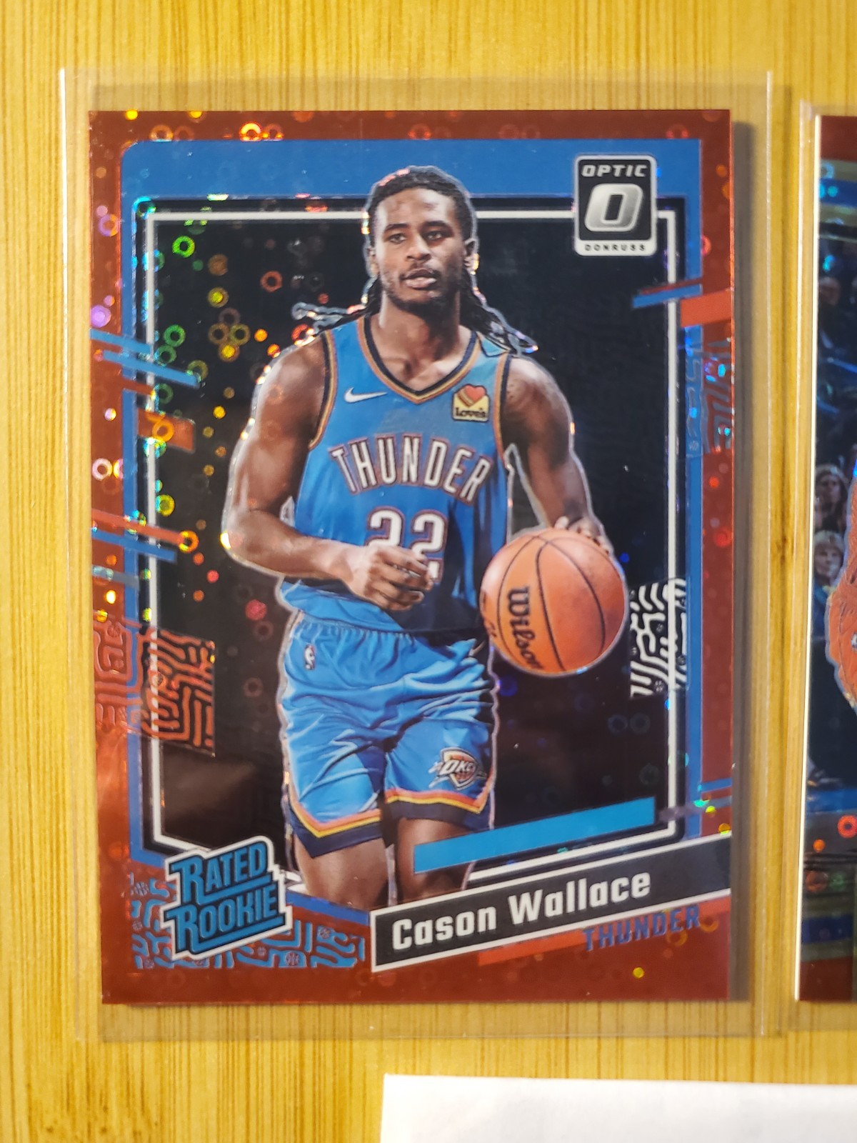 2023-24 Panini Optic No. 218 Red Fast Break /75 Cason Wallace Rookie Rc