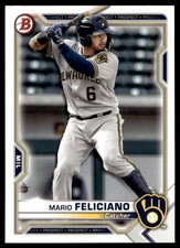 2021 Bowman Prospects Mario Feliciano Milwaukee Brewers #BP-133