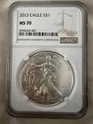 2013 Silver American Eagle 1 oz MS 70 NGC