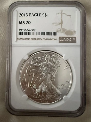 2013 Silver American Eagle 1 oz MS 70 NGC