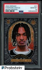 2024 Panini Micro Mosaic Prizm #21 Stephon Castle Spurs RC Rookie SSP PSA 10