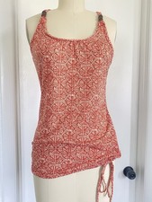 NWT Vintage Y2K Maurices Cami Womens Sz S Geometric Wood Bead Halter Tank NOS