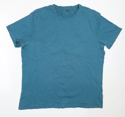 F&F Herren Grün Baumwolle Knopfleiste Größe 2XL Rundhals