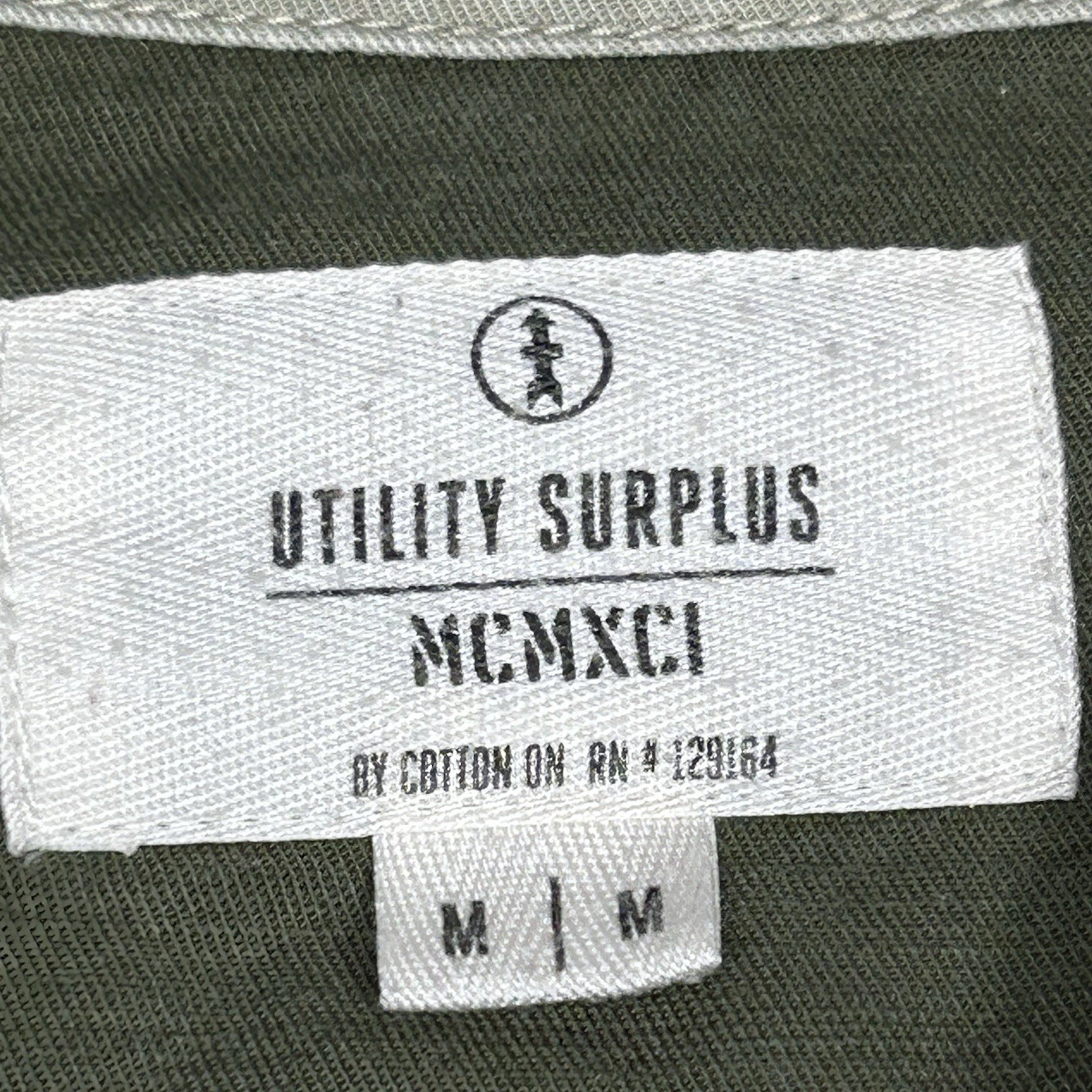 Cotton On Utility Surplus Jacket Mens Medium Harajuku Field Jacket Cargo Skull - product detail image 4
