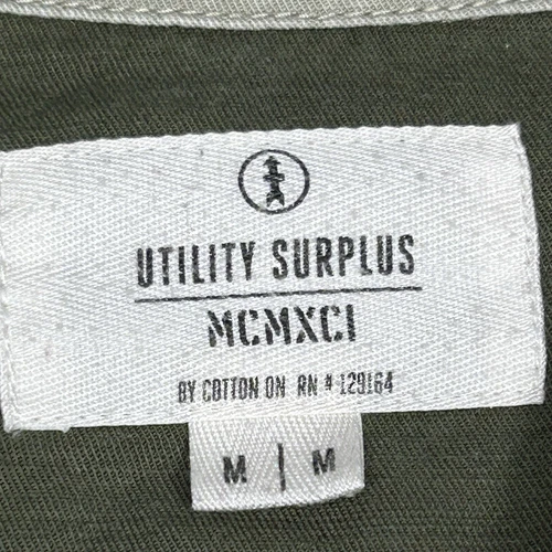 Cotton On Utility Surplus Jacket Mens Medium Harajuku Field Jacket Cargo Skull image 4