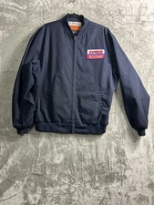 Cintas Express Oil Change Work Jacket Men’s Large Navy Blue Mechanic Uniform L