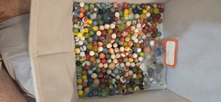 Vintage Mixed Marbles Lot Of Approximately 440 Marbles