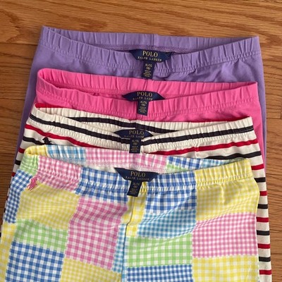 Polo Ralph Lauren Girls Leggings Lot of 4 X-Large Casual Multicolor