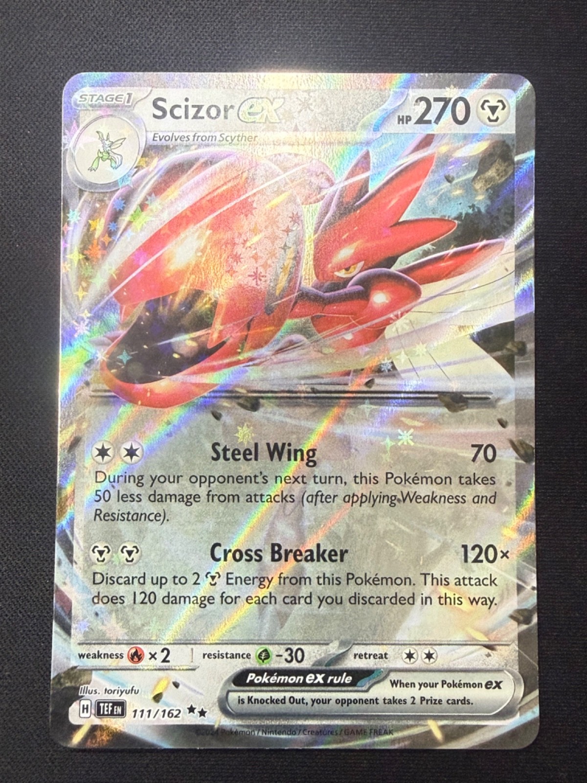 Scizor ex - 111/162 - Temporal Forces - Double Rare | Pokemon Card | NM