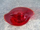 Ruby Red Viking Glass Epic 2-Part Divided Relish Candy Dish Cadmium Edges GLOW — photo 8