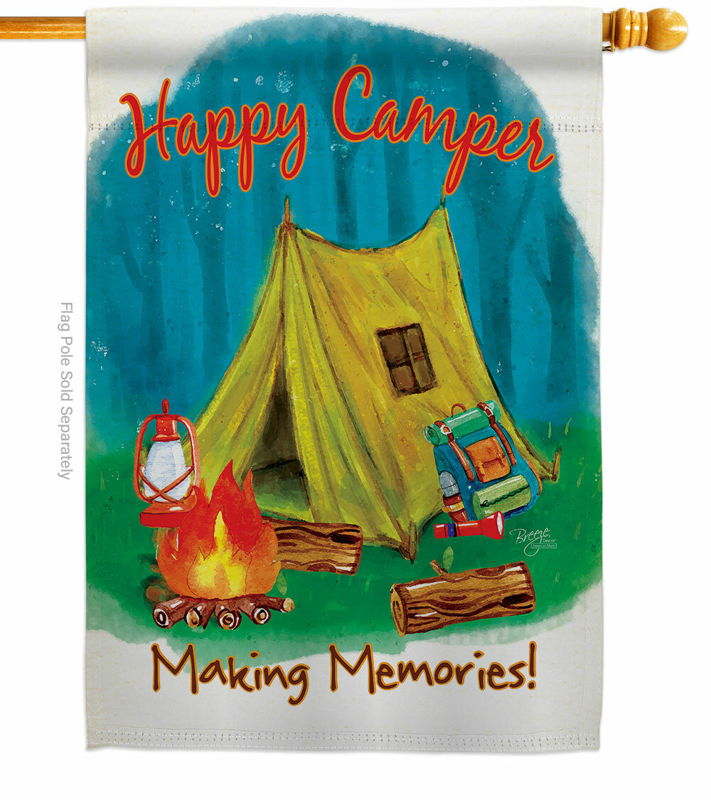 Making Memories Camping-Gartenflagge – Doppelseitig Mit Jute-Optik, 30,5 X 45,7 Cm Für Camper & Garten