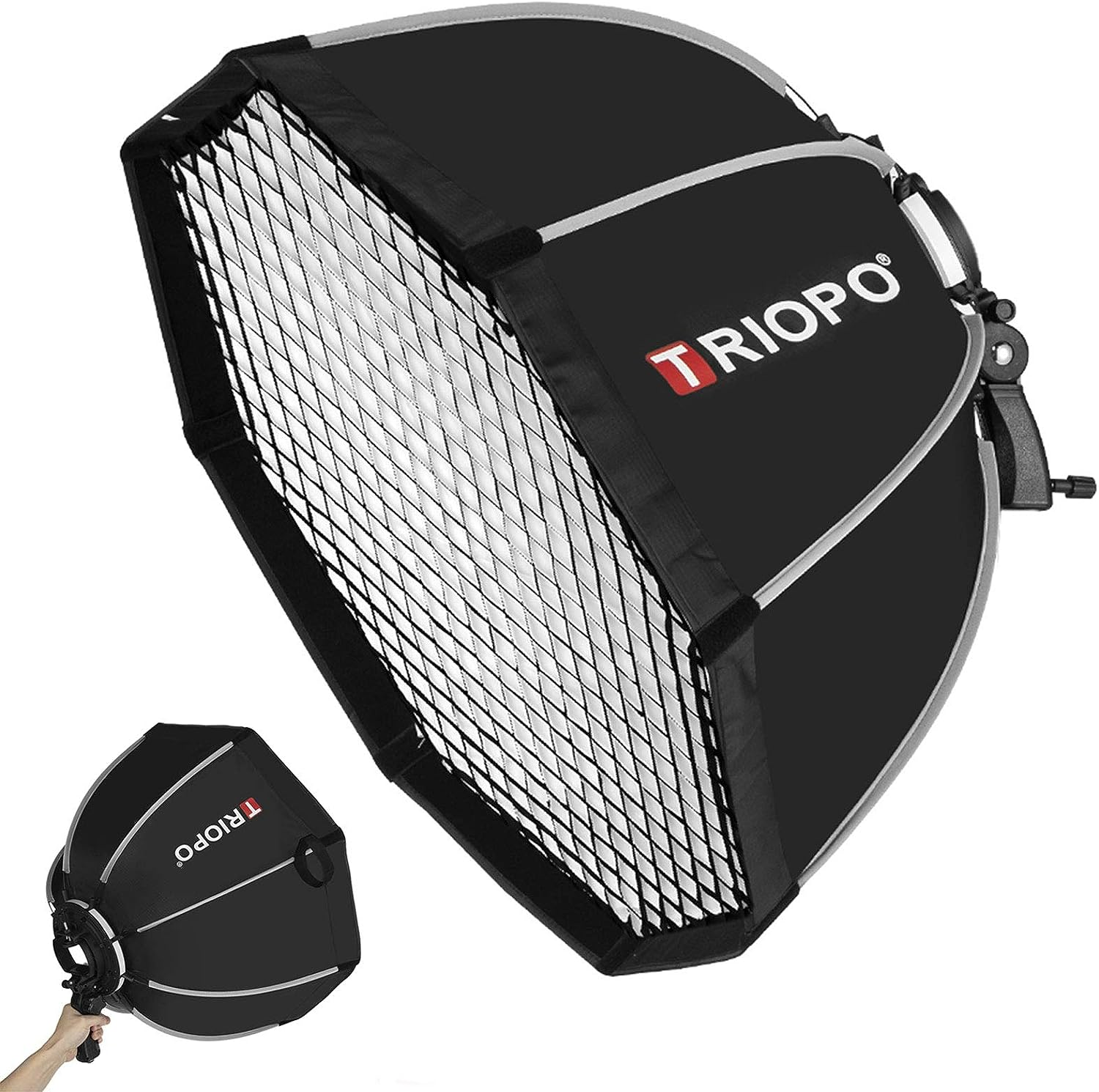 KS90 Portable 35-Inch Octagon Softbox with Honeycomb Grid for Speedlites