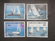1983 Komoren Mi-Nr. KM 686 - 689 Olymp. Spiele Los Angeles Segeln gestempelt
