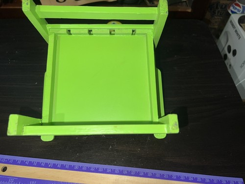 Decorative Mini Wooden Beach / Lawn Chair Green w/Flip Flop Decoration Summer - Picture 13 of 14