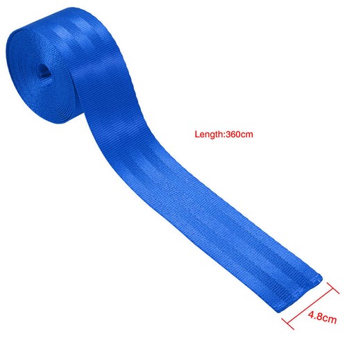 Correa de seguridad de nailon azul cinturón de seguridad con correas de poliéster cinturón de seguridad para automóvil 3,6M - Imagen 3 de 12
