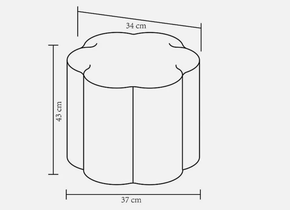 Pink Scallop Stool Footstool - Image 2 of 3