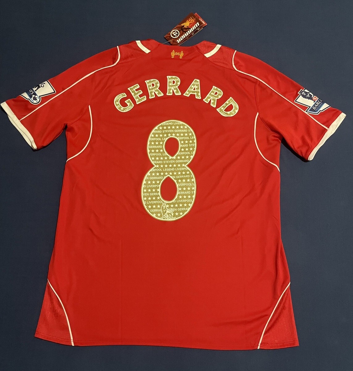 WARRIOR LIVERPOOL STEVEN GERRARD 1997-2015 SOCCER JERSEY SIZE M