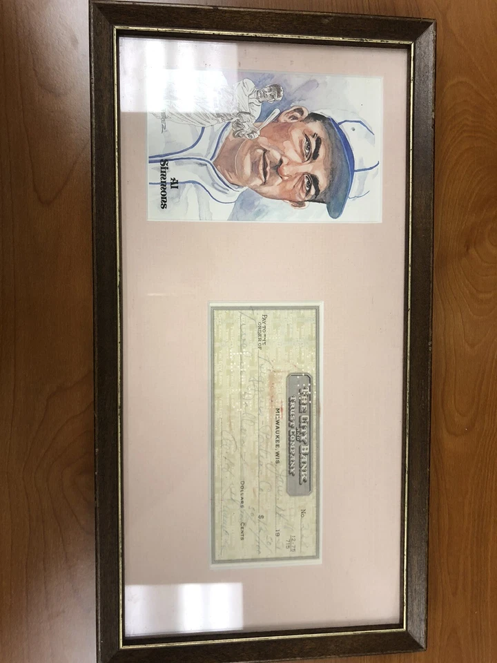 Foto de Al Simmons 5x3 y cheque firmado certificado de autenticidad JSA Foto 2 de 4