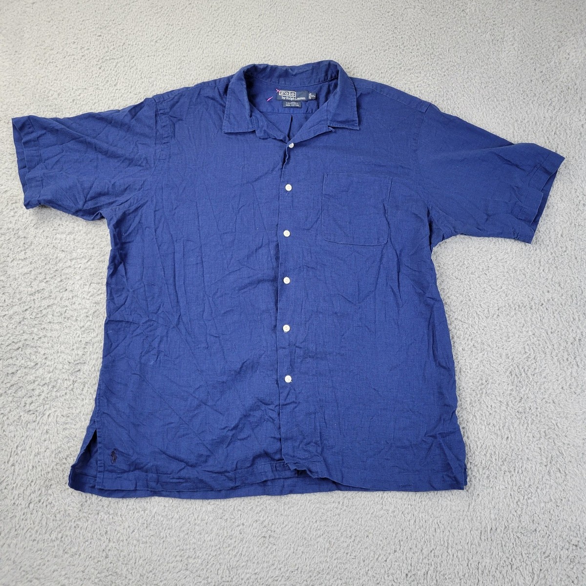 Polo by Ralph Lauren半袖シャツCALDWELL Polo Ralph Lauren Caldwell Shirt Mens XL Blue VTG Button Up