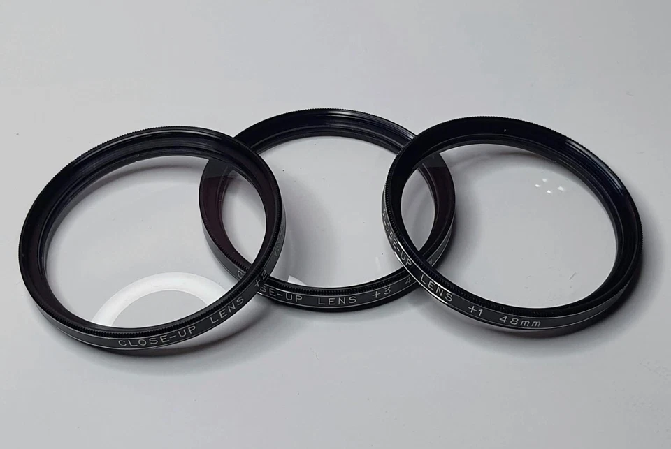 Genuine Vemar 48mm Close-Up Lens Set +1 +2 +3 Glass Lens Filter Japan 48 mm new - Image 3 of 4