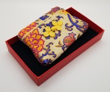 Vintage Hand Made Embroidered Chinese Clutch Purse - Flower Decorations