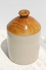 1930s South African One Gallon Stoneware Ginger Beer Jar, The Property of Castle