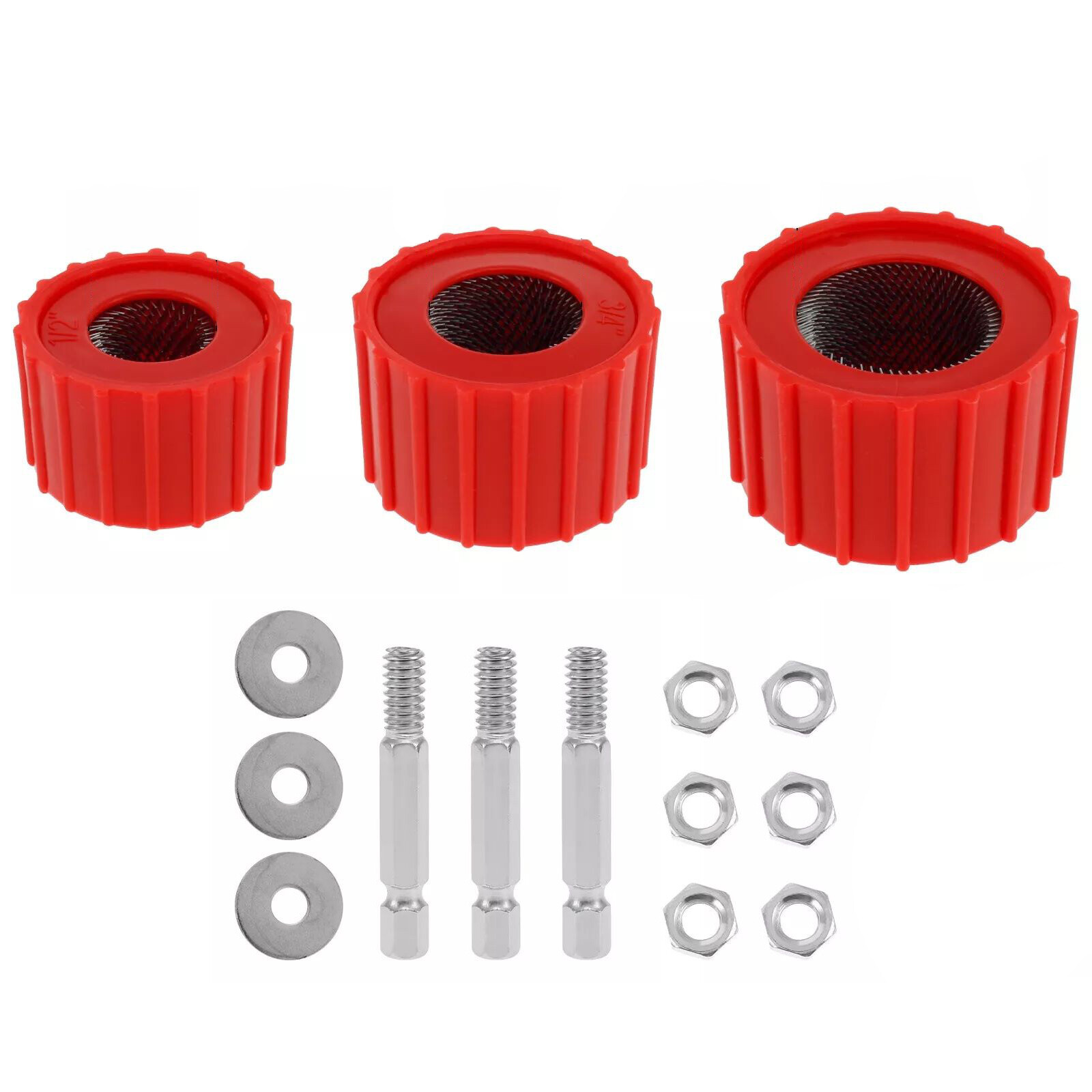 3-Piece Copper Pipe Cleaning Brushes for Electric Drill Maintenance