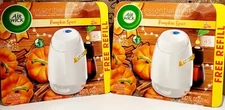 2 Air Wick Pumpkin Spice Essential Oil Automatic Spray Starter Kit+1 Free Refill