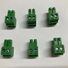 2 Pin 2 Pole 3.81mm Phoenix Connector Plug PCB Terminal Block Set of 6