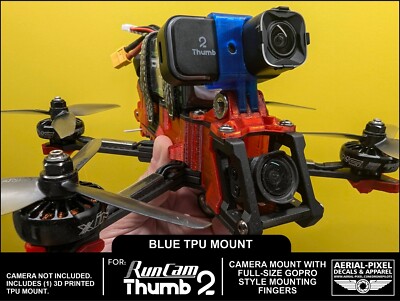 RunCam Thumb Full Size GoPro Style Mount 3D Printed 10 Colors Available 