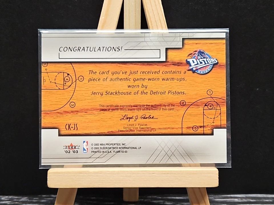 2002-03 Flair - Court Kings Game Used #CK-JS Jerry Stackhouse (MEM) - Image 2 of 2