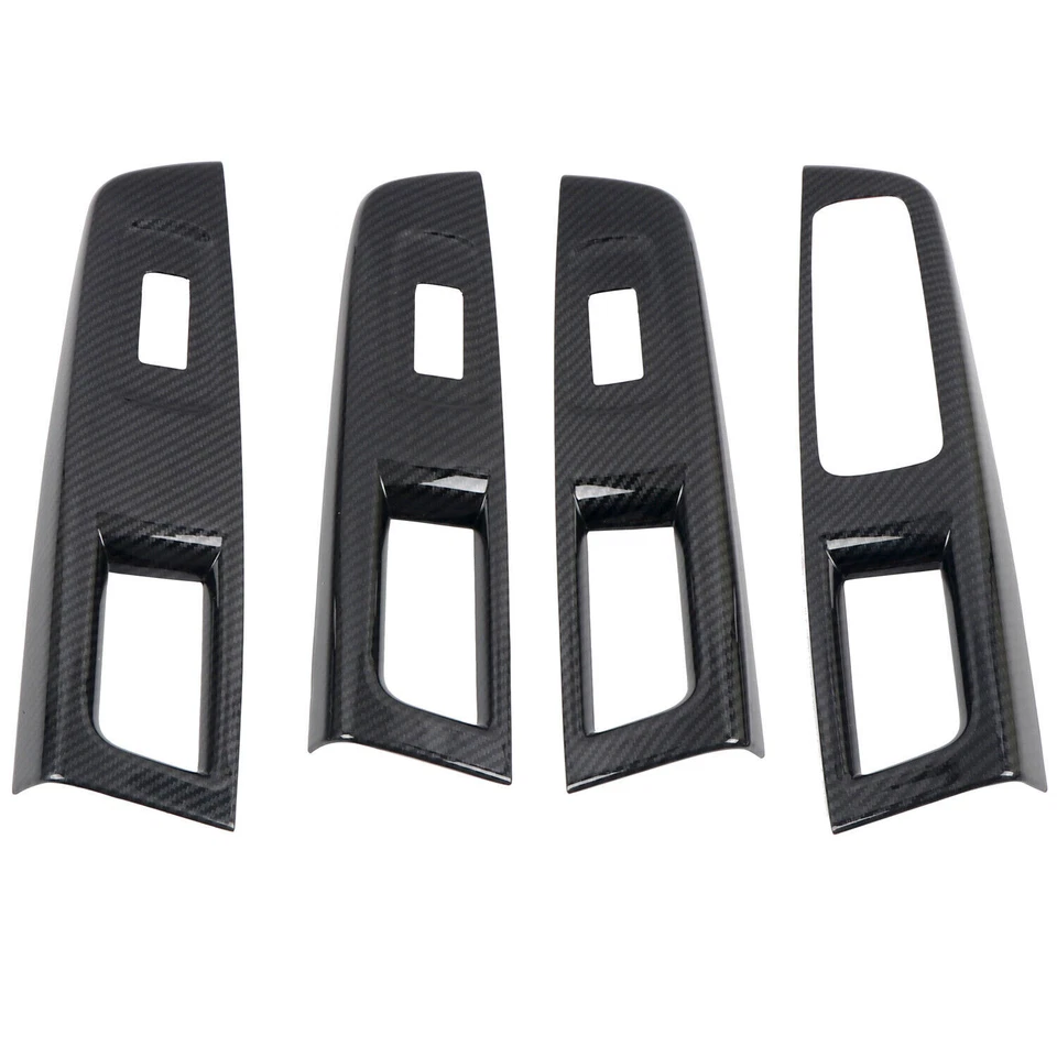 Apoyabrazos de puerta de fibra de carbono ABS para Subaru WRX / WRX STI 08-14 Foto 4 de 4