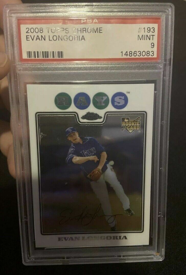 2008 Topps Chrome #193 Evan Longoria PSA Mint 9 Rays