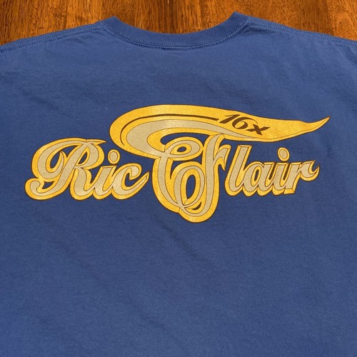 WWE Ric Flair 16x Weltmeister Schwergewicht BIG GOLD Gürtel Herren groß T-Shirt - Bild 6 von 6