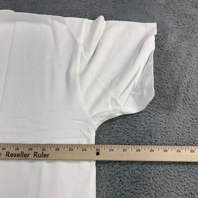 HBA Shirt Mens Extra Large Spell Out Hood By Air Tee White Gray